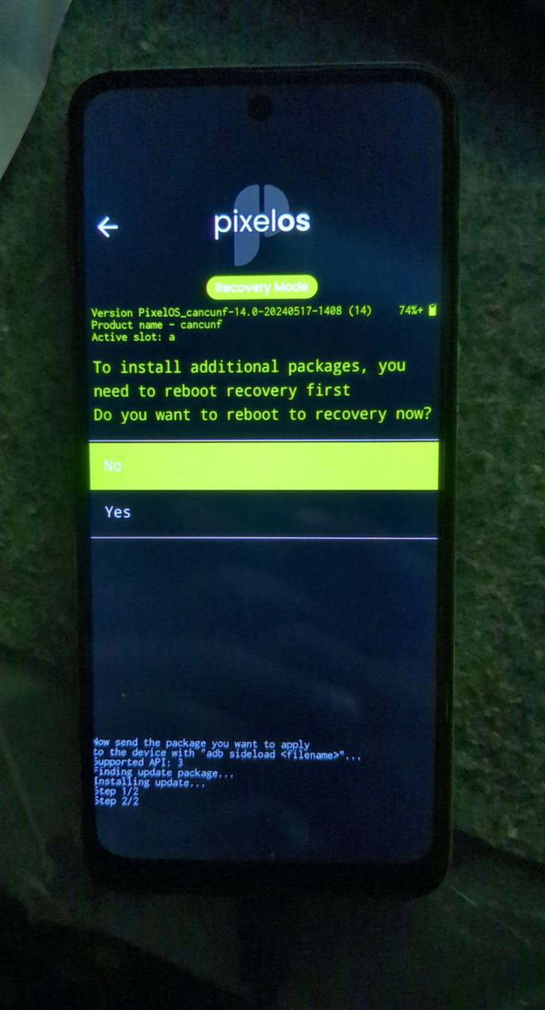 Reboot options